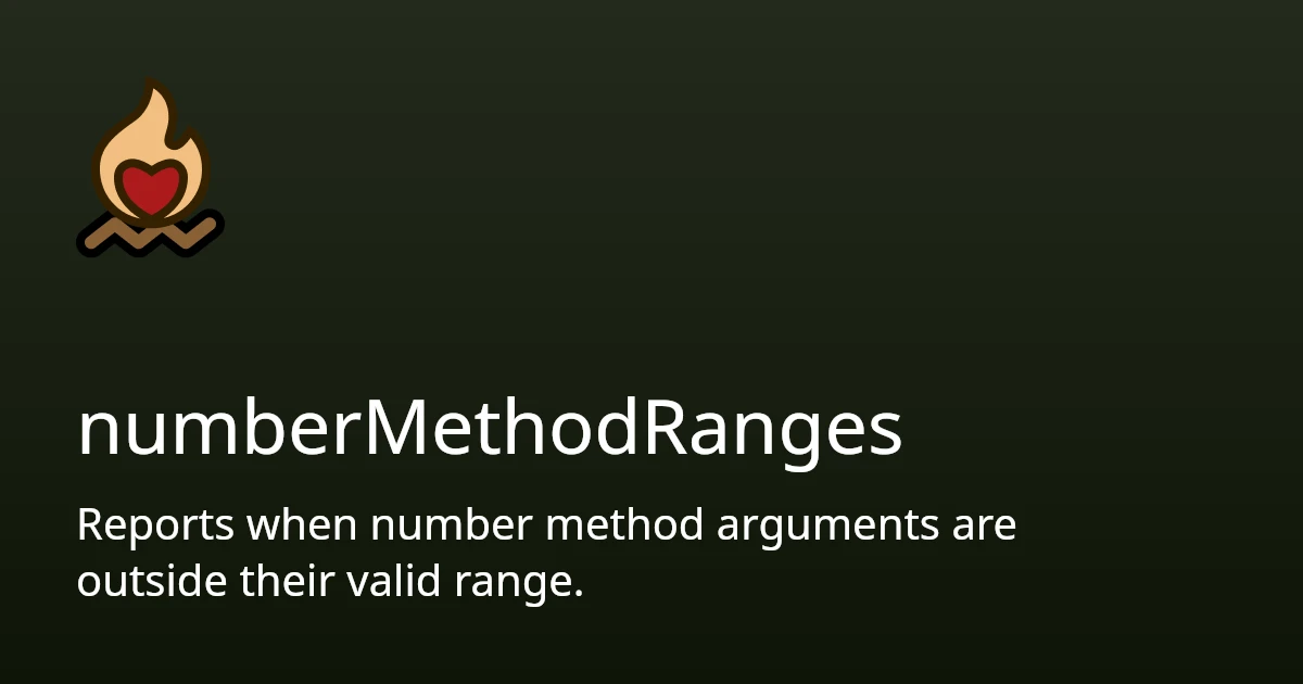 numberMethodRanges | Flint